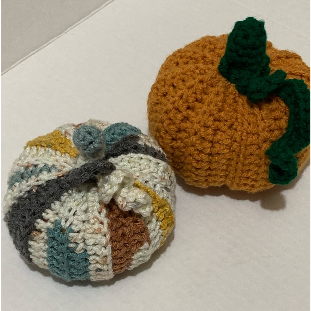 Fall Decor Home Decor Handmade Crocheted Pumpkins